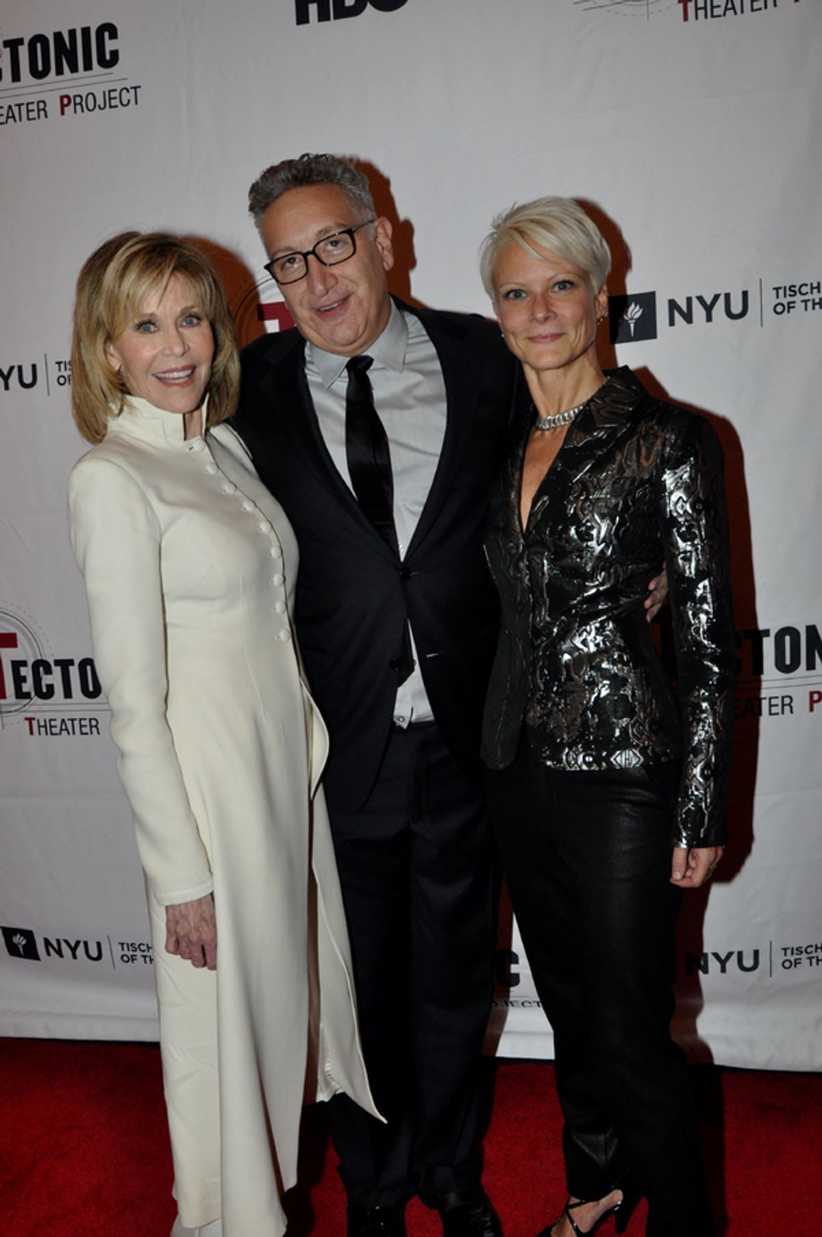 Jane Fonda, Moises Kaufman and Lauren Wainwright at 