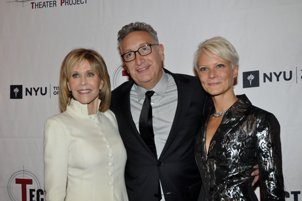 Jane Fonda, Moises Kaufman and Lauren Wainwright at 