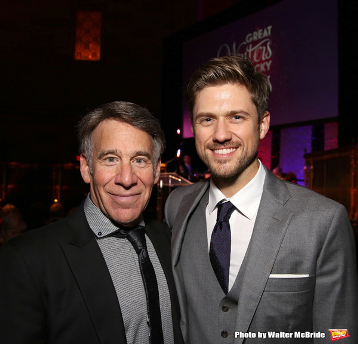 Stephen Schwartz and Aaron Tveit  at 