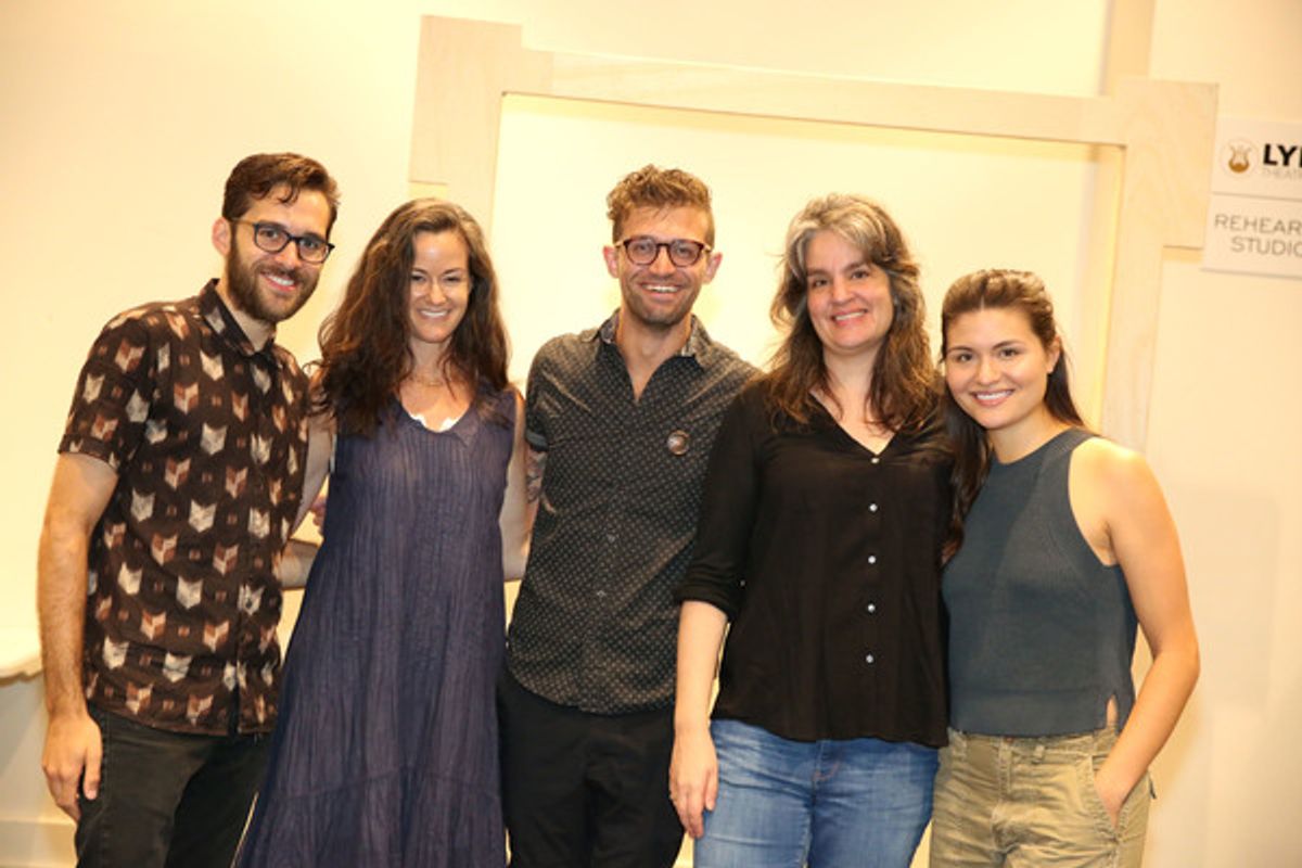 Adam Chanler-Berat, Kimberly Grigsby, Sam Pinkleton, Pam MacKinnon and Phillipa Soo at 