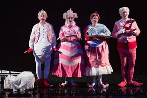 (from left) Larry Raben as Grandpa Who, Nancy Snow Carr as Grandma Who, Bets Malone a Photo