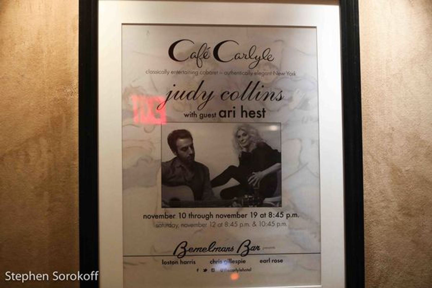 Photo Coverage: Judy Collins Returns To Cafe Carlyle with Special Guest Ari Hest Photo Coverage: Judy Collins Returns To Cafe Carlyle with Special Guest Ari Hest Image