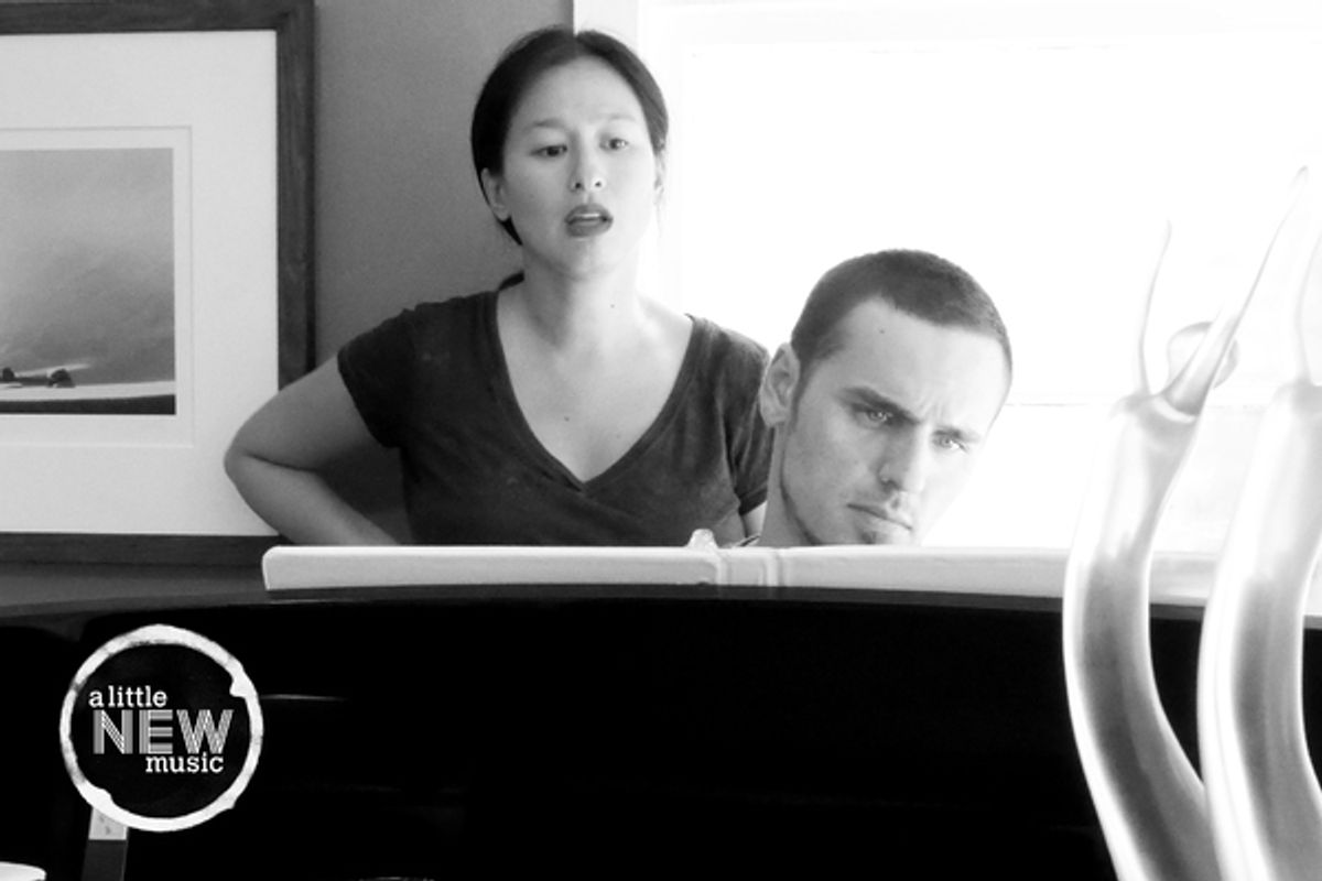 Marie-France Arcilla rehearses with music  Gregory Nabours at 