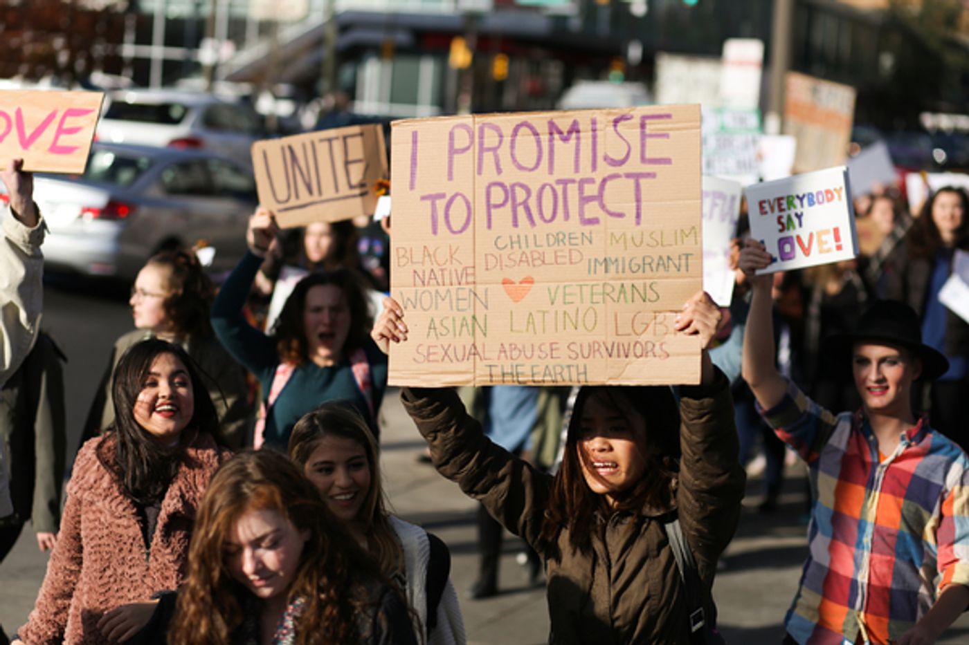 Photo Flash: Temple University Students Use Broadway as Inspiration for Peaceful Protest in Reaction to Presidential Election  Image