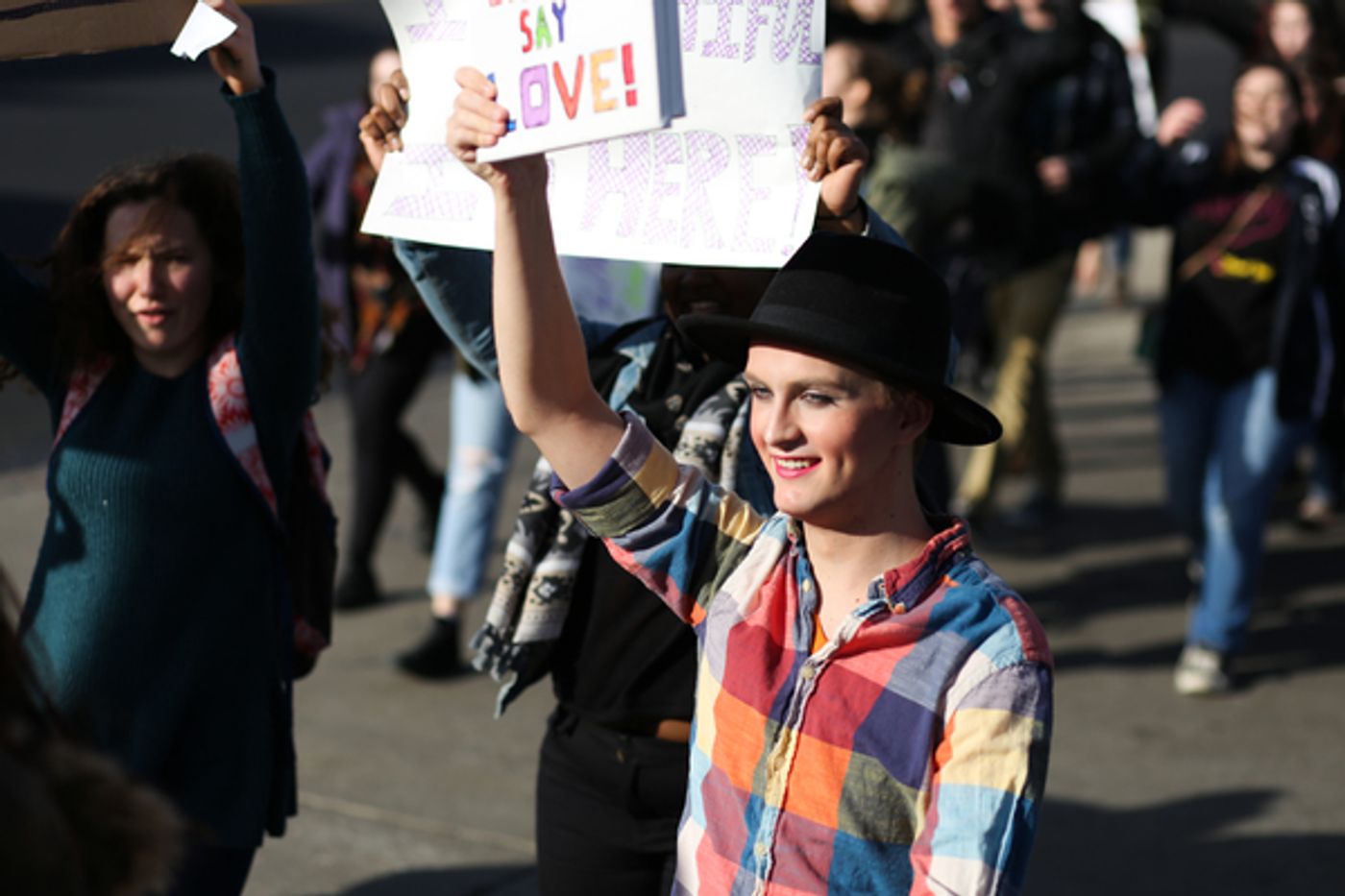 Photo Flash: Temple University Students Use Broadway as Inspiration for Peaceful Protest in Reaction to Presidential Election  Image