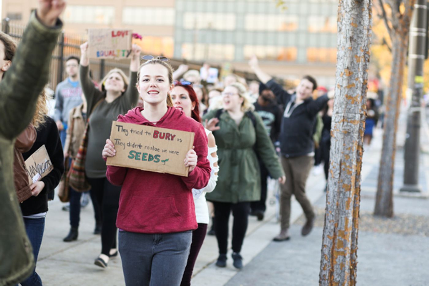 Photo Flash: Temple University Students Use Broadway as Inspiration for Peaceful Protest in Reaction to Presidential Election  Image