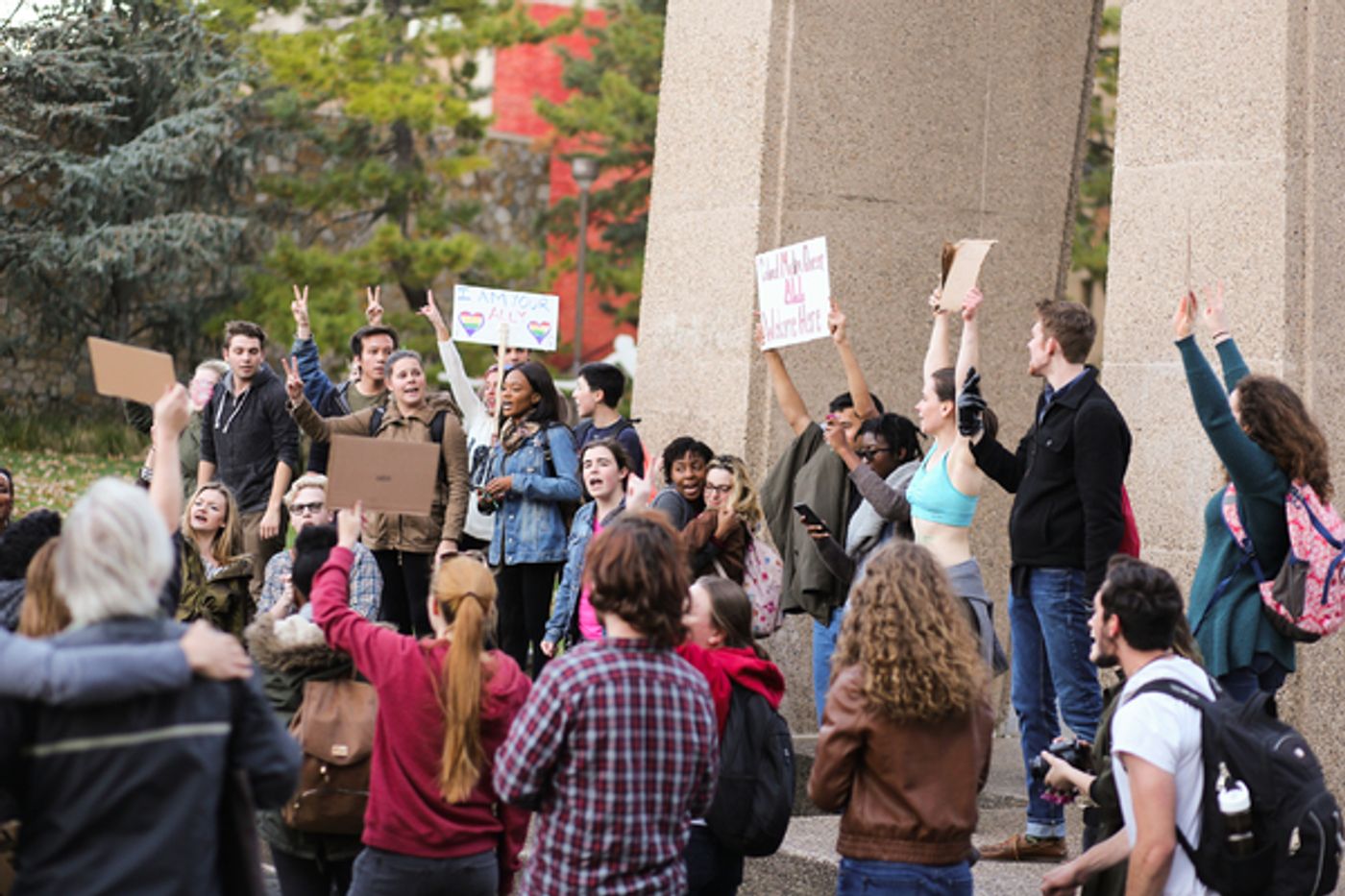 Photo Flash: Temple University Students Use Broadway as Inspiration for Peaceful Protest in Reaction to Presidential Election  Image