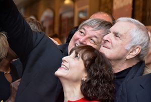 Jim Borstelmann, Bebe Neuwirth and John Kander Photo