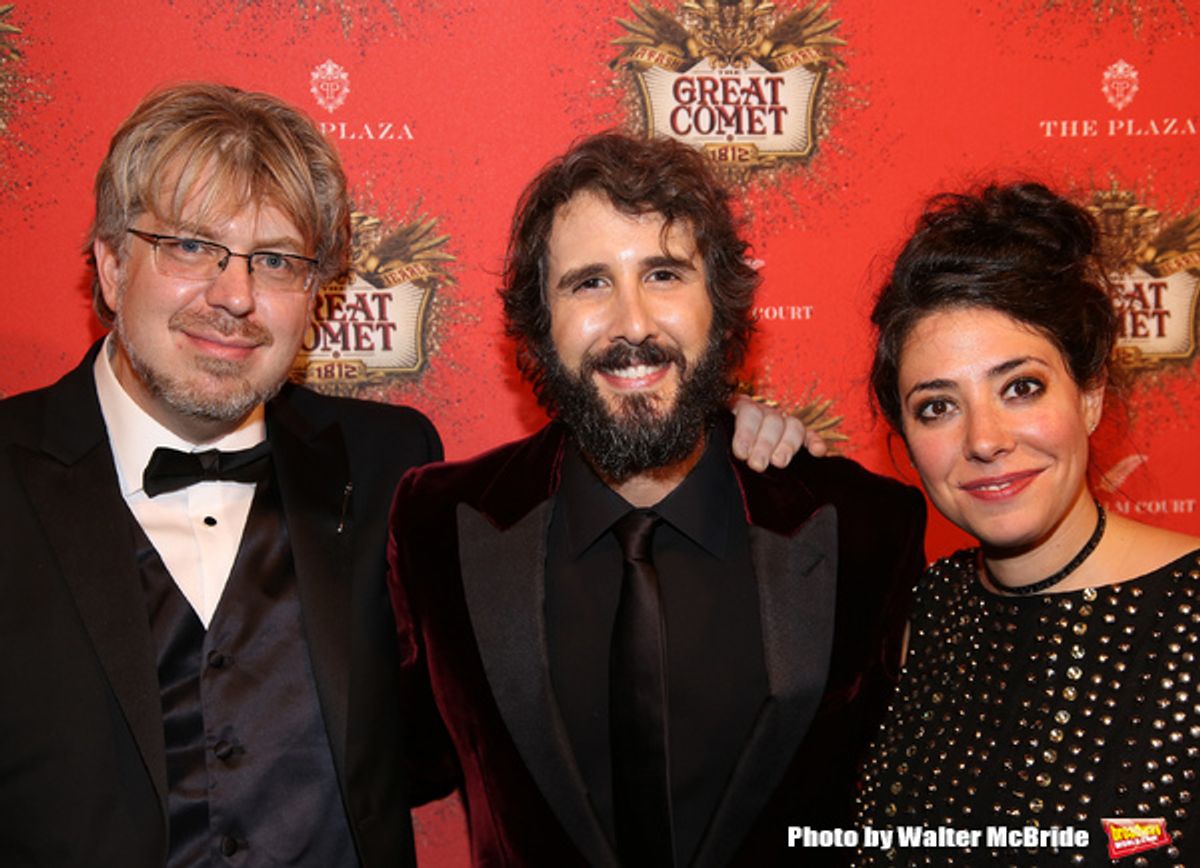 Dave Malloy, Josh Groban and Rachel Chavkin  at 