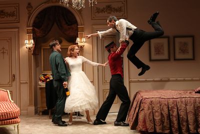 Joe Tippett, Holley Fain, Andrew Burnap and Michael Crane Photo