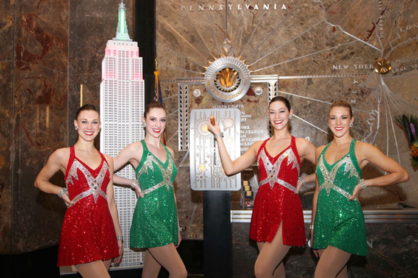 Photo Flash: The Rockettes Light the Empire State Building for 'CHRISTMAS SPECTACULAR' Opening Night Photo Flash: The Rockettes Light the Empire State Building for 'CHRISTMAS SPECTACULAR' Opening Night Image