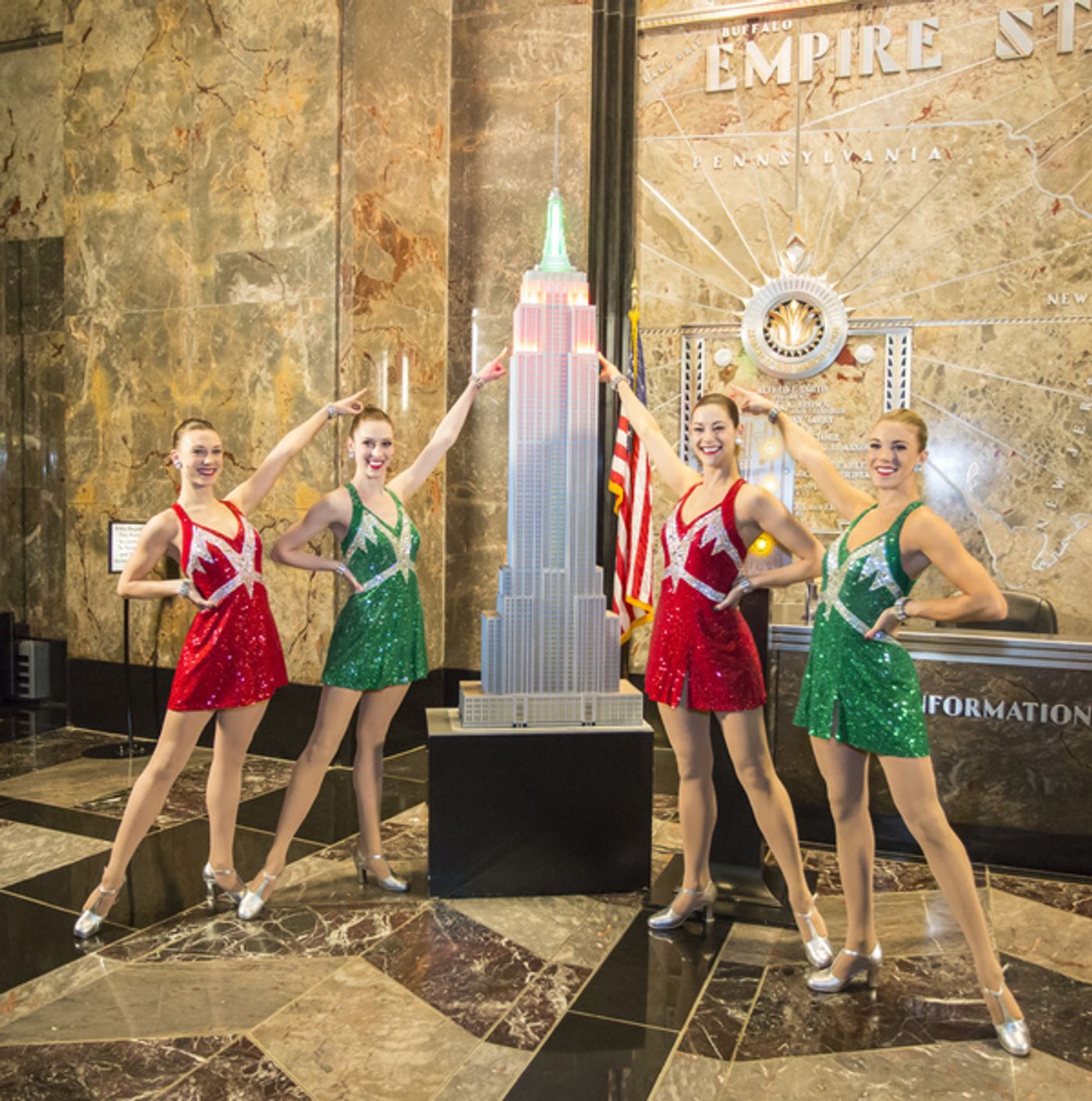 Photo Flash: The Rockettes Light the Empire State Building for 'CHRISTMAS SPECTACULAR' Opening Night Photo Flash: The Rockettes Light the Empire State Building for 'CHRISTMAS SPECTACULAR' Opening Night Image