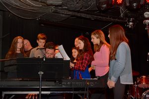 Trapper Felides and the student ensemble @ BroadwayWorld Trapper Felides and the student ensemble Photo