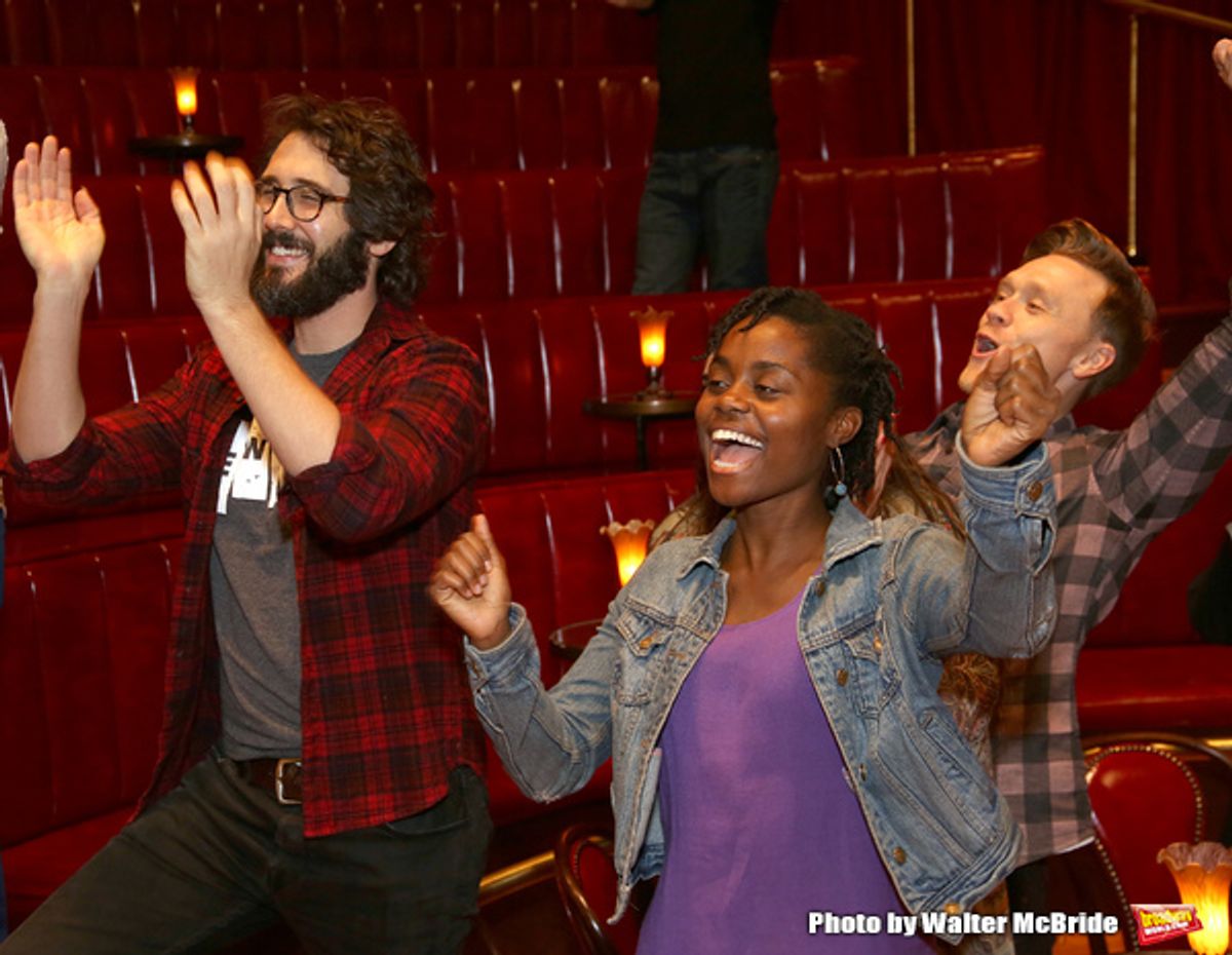 Denee Benton, Josh Groban and Josh Canfield  at 