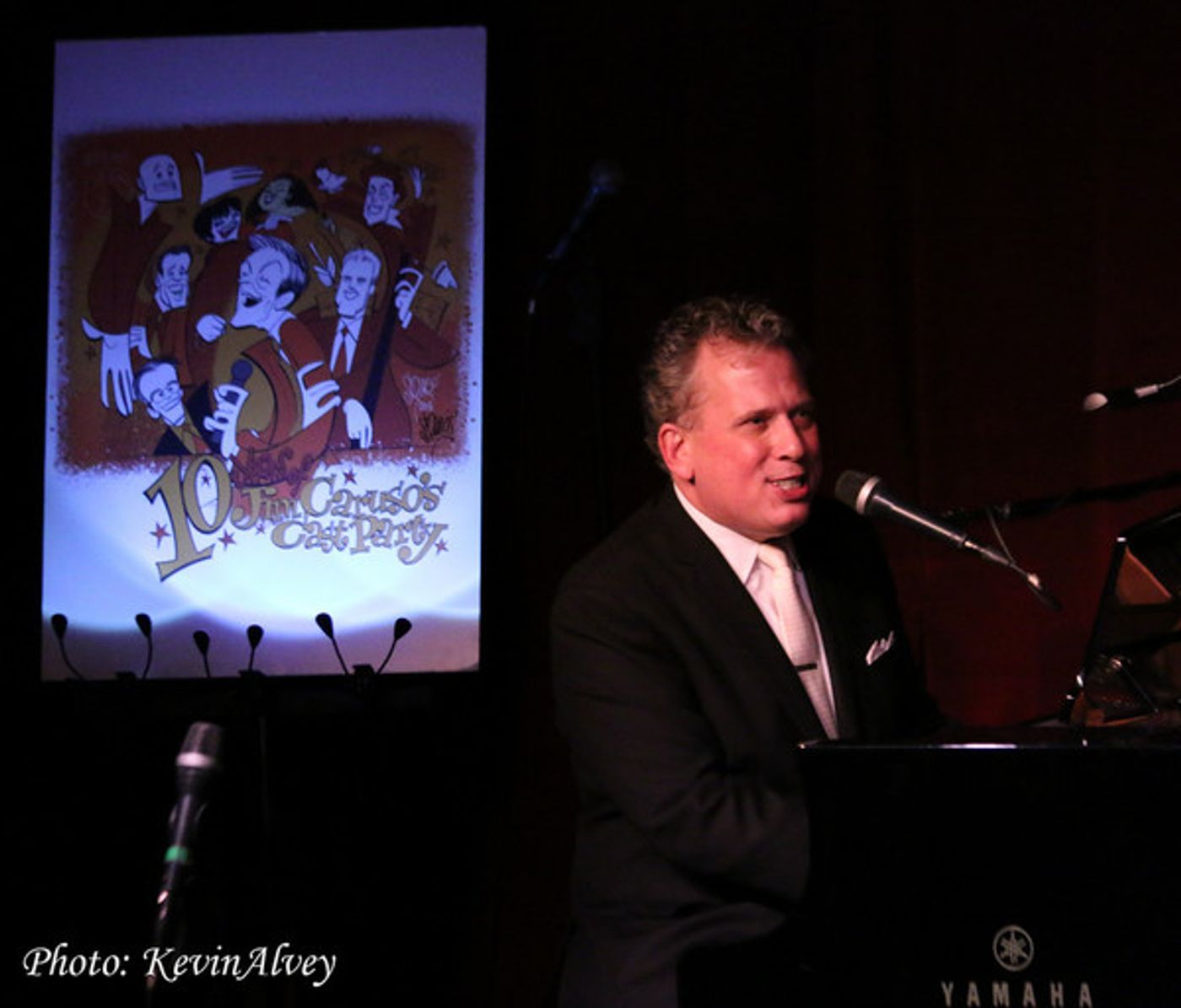 Photo Flash: Justin 'Squigs' Robertson Draws the Stars at Jim Caruso's Cast Party  Image