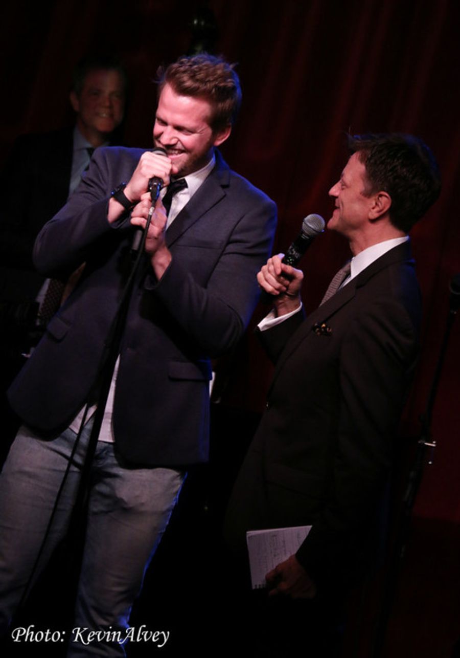 Photo Flash: Justin 'Squigs' Robertson Draws the Stars at Jim Caruso's Cast Party Image