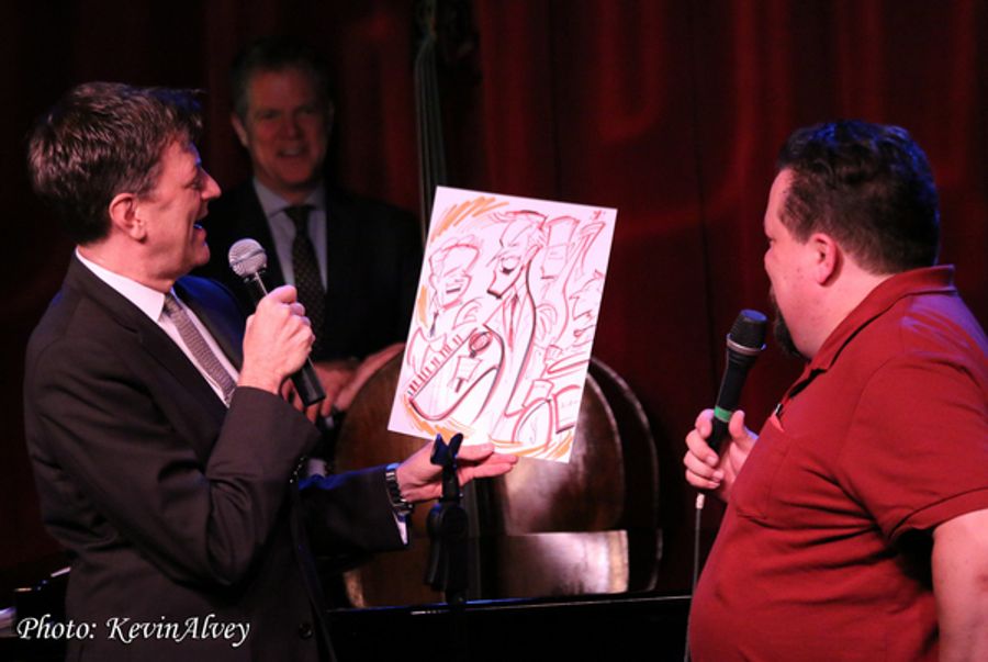 Photo Flash: Justin 'Squigs' Robertson Draws the Stars at Jim Caruso's Cast Party Image