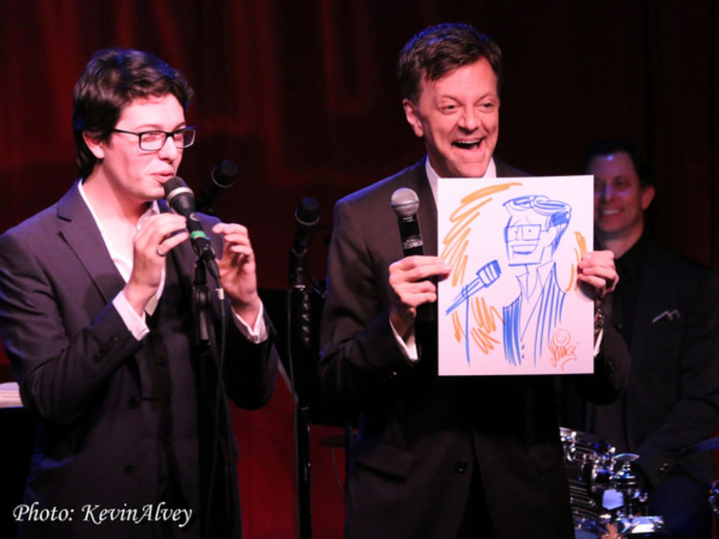 Photo Flash: Justin 'Squigs' Robertson Draws the Stars at Jim Caruso's Cast Party  Image