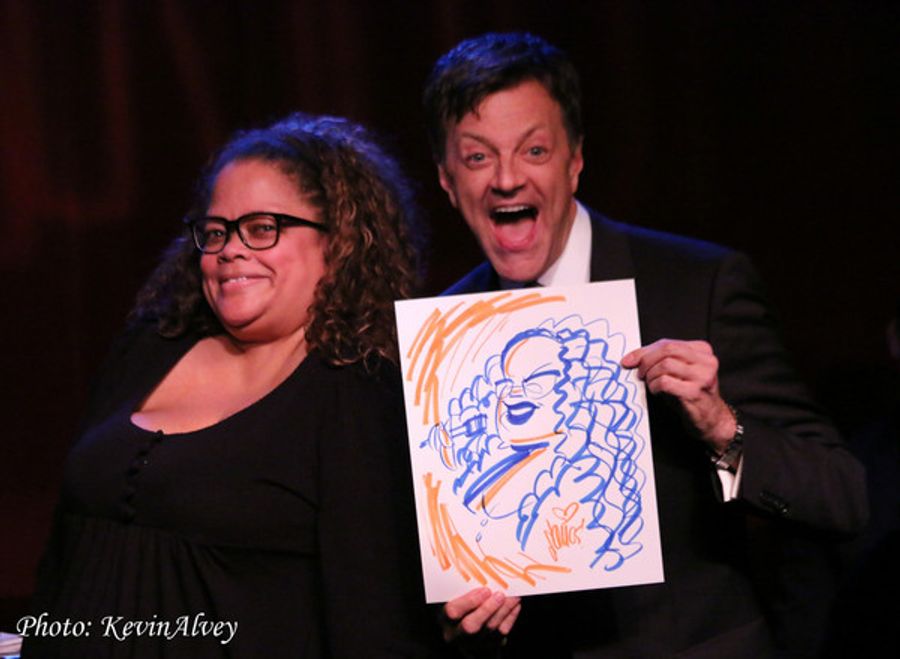Photo Flash: Justin 'Squigs' Robertson Draws the Stars at Jim Caruso's Cast Party Image