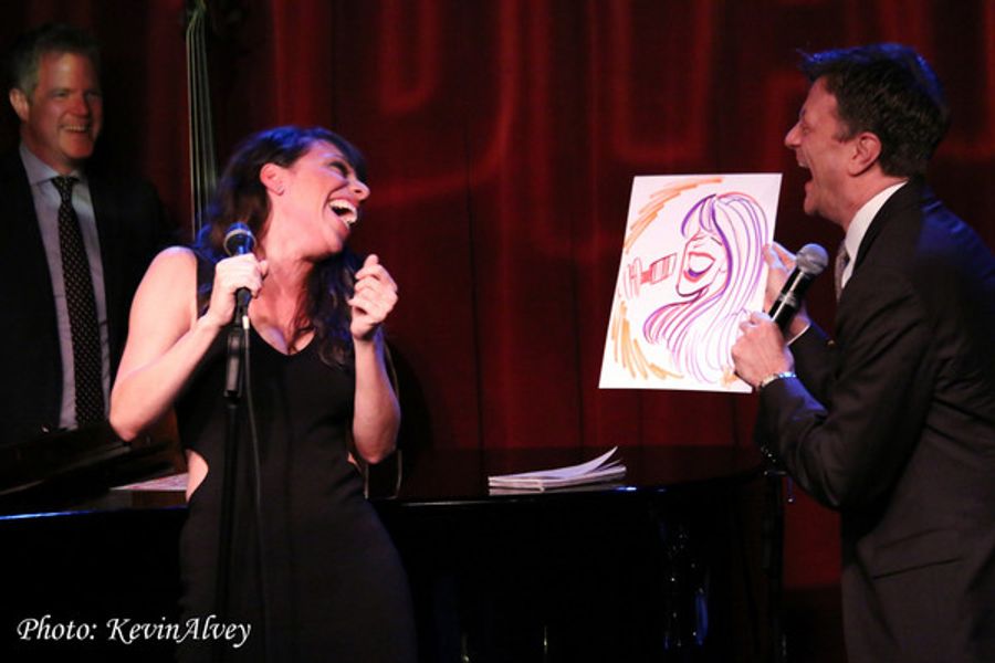 Photo Flash: Justin 'Squigs' Robertson Draws the Stars at Jim Caruso's Cast Party Image