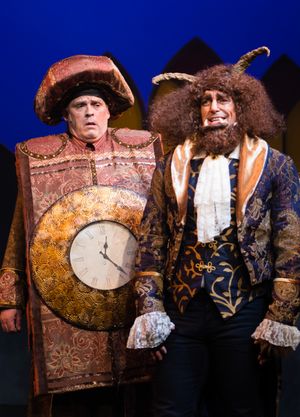 The Beast (TYLER MCKENNA* ) opens up to Cogsworth (PAUL PLAIN) about their beautiful vistor in Berkeley Playhouse's production of Disney's Beauty and the Beast, directed by Kimberly Dooley. Performing at the Julia Morgan Theater now through December 23, 2 @ BroadwayWorld The Beast (TYLER MCKENNA* ) opens up to Cogsworth (PAUL PLAIN) about their beautiful Photo