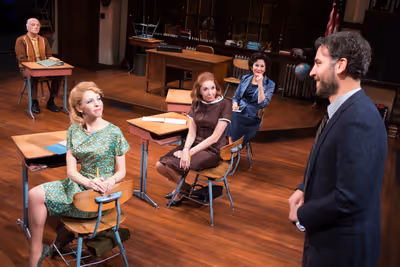 Frank Wood, Maddie Corman, Julie Halston, Randy Graff, and Josh Radnor Photo