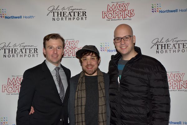 Drew Humphrey with Zach Blaine (Lighting Designer) and Jason Simms (Scenic Designer) Photo