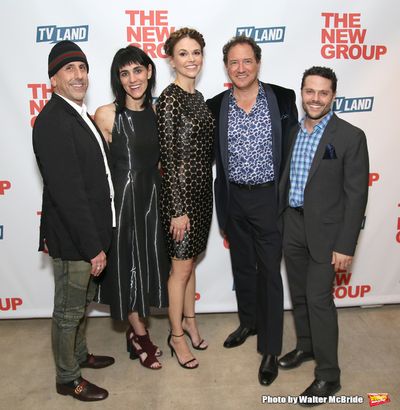 Scott Elliott, Leigh Silverman, Sutton Foster, Kevin McCollum and Joshua Bergasse  Photo