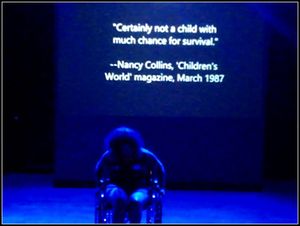 Actress/writer, Stephanie Gould, in the world-premiere performance of Walk With Me at Photo