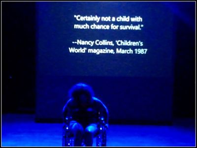Actress/writer, Stephanie Gould, in the world-premiere performance of Walk With Me at Photo