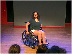Actress/writer, Stephanie Gould, in the world-premiere performance of Walk With Me at Photo