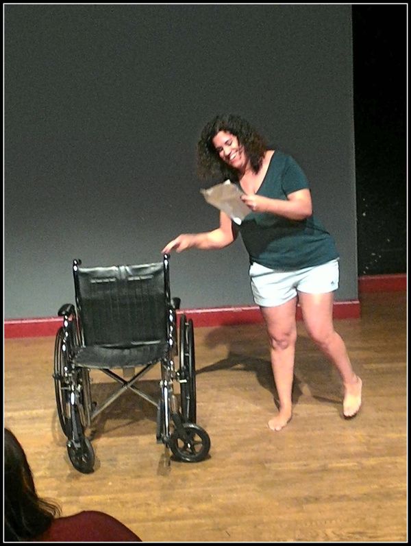 Actress/writer, Stephanie Gould, in the world-premiere performance of Walk With Me at Photo
