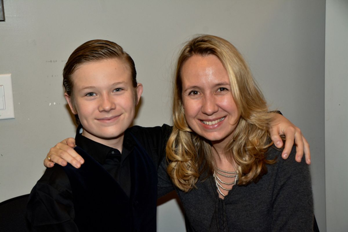 Eason Ritter and his mom at 