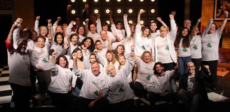 Photo Flash: Brooklyn Cast of THE MOST MISERABLE CHRISTMAS TREE Visits A TASTE OF THINGS TO COME Off-Broadway Image
