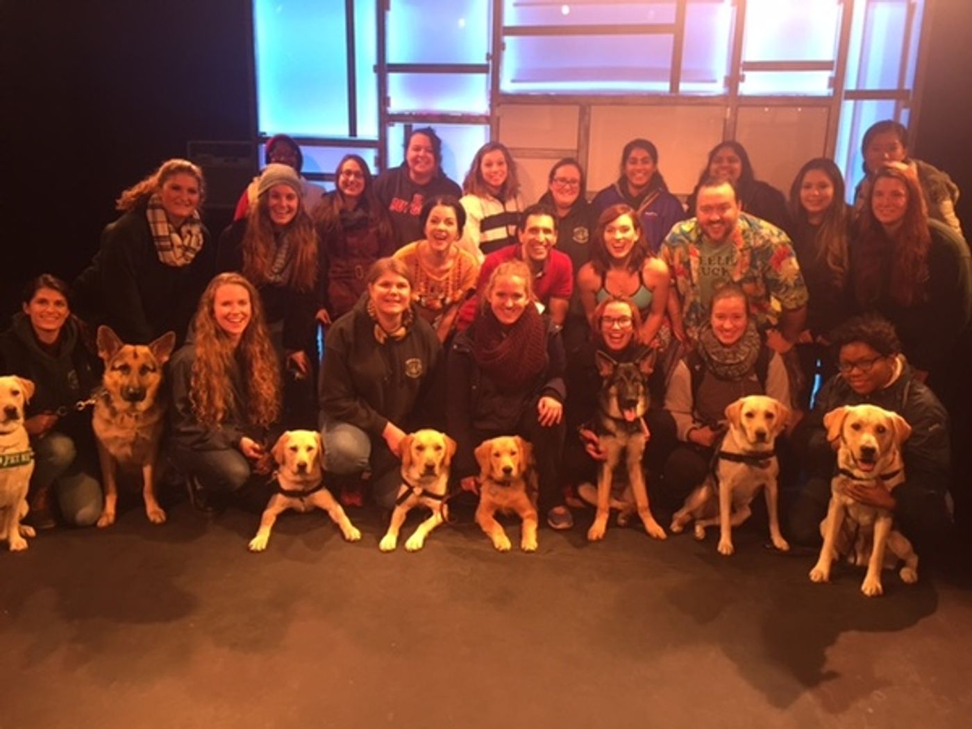 Photo Flash: Rutgers University Seeing Eye Puppy Training Club Visits A DOG STORY Off-Broadway  Image