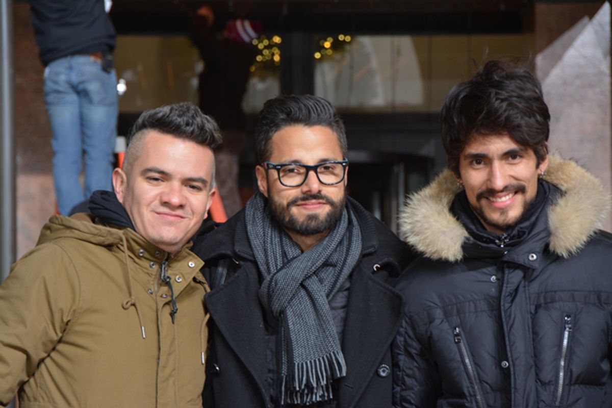 Juan Galeano, Andee Zeta and Daniel Alvarez of Diamante Electrico at 