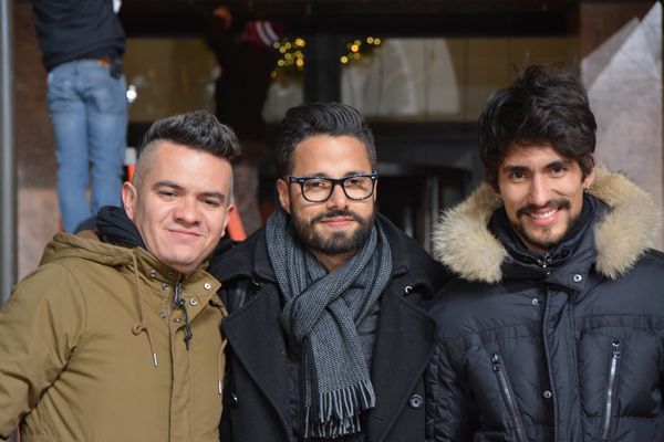 Juan Galeano, Andee Zeta and Daniel Alvarez of Diamante Electrico Photo