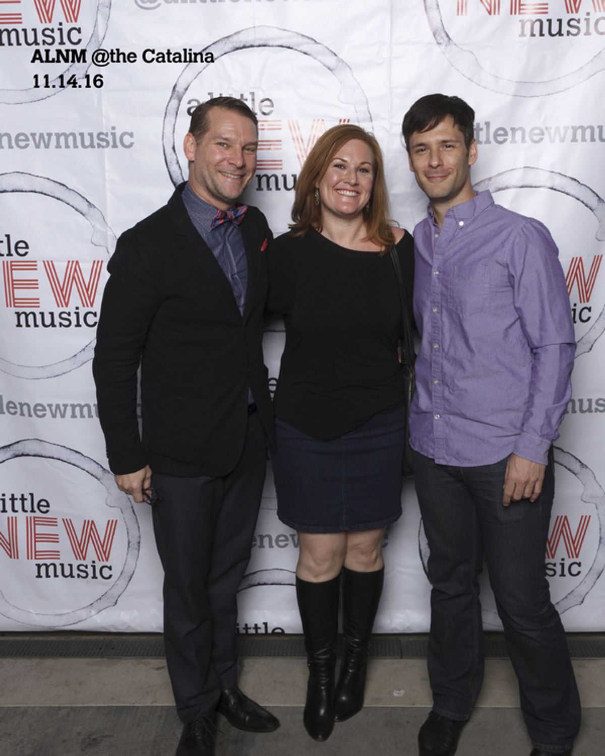 Founding producers Peter Welkin and Christopher Maikish with guest at 