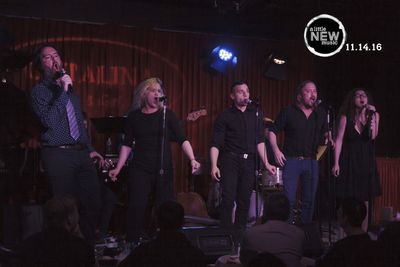 Brendan Hunt, CJ Merriman, Matt Valle, Michael Shaw Fisher, and Rebecca Larsen Photo