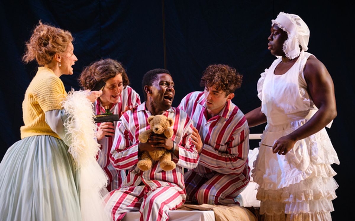 Anna Francolini, Madeleine Worrall, John Pfumojena, Marc Antonlin, and Ekow Quartey at 