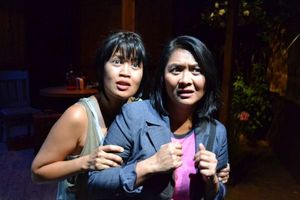 Evie Abat and Myra Cris Maracine @ BroadwayWorld Evie Abat and Myra Cris Maracine Photo