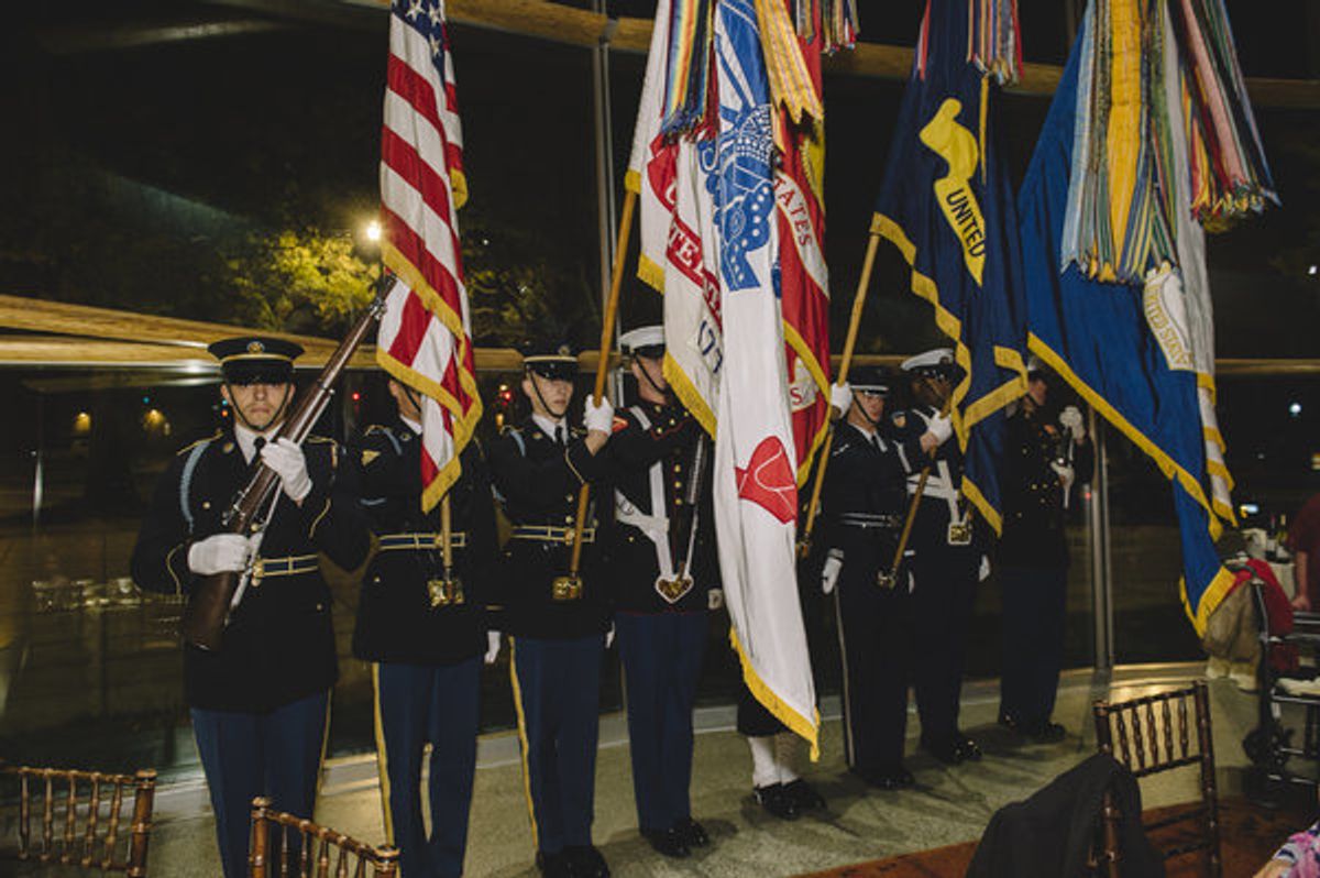 The presentation of the colors at the sixth annual Military Thanksgiving at Arena Stage. at 