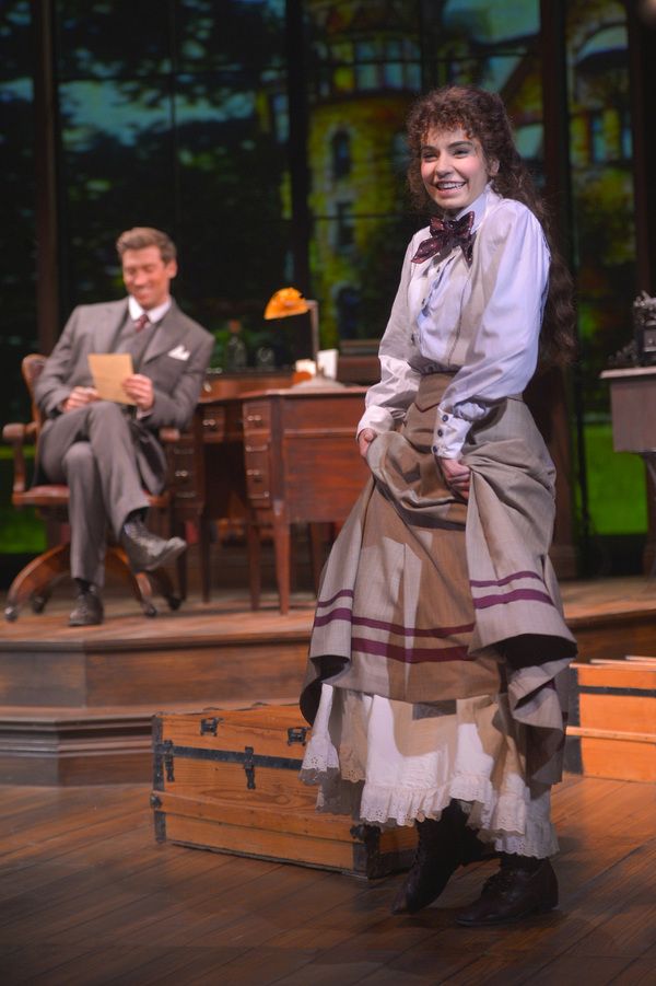 Jerusha Abbott (Hilary Maiberger) shows exuberance in her letters to Jervis Pendleton Photo