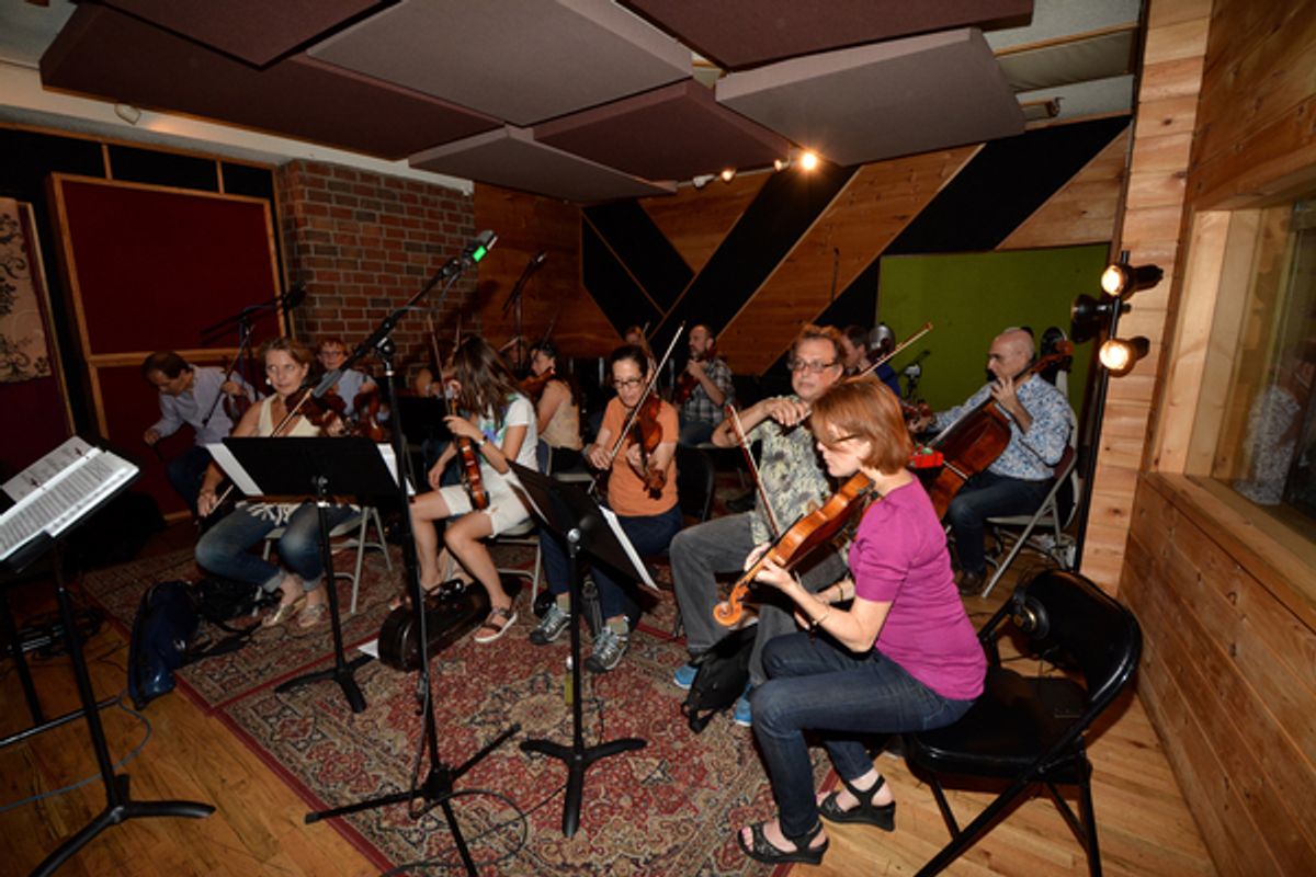 The String Section-Joyce Hammann (Concert Master and Violin), Caryn Briskin (Viola), Karen Milne (Violin), Suzanne Gilman (Violin), Mark Shuman (Cello), Roger Mahadeen (Violin)m Jen Herman (Viola), Debbie Shufelt-Dine (Viola), Mark Holloway (Viola), Clair at 