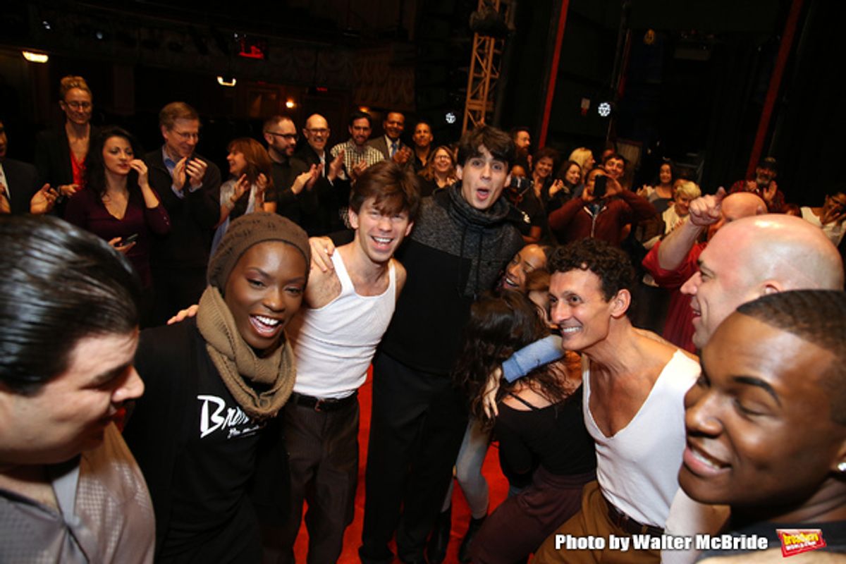 Bobby Conte Thornton with fellow Broadway debut  at 