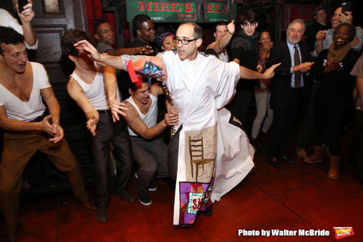 Jonathan Brody with Bobby Conte Thornton, Robert De Niro, Nick Cordero and cast  at 