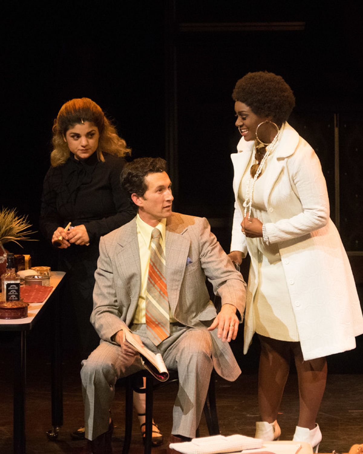 Jennifer Foster, Aaron Lazar, and Saycon Sengbloh at 