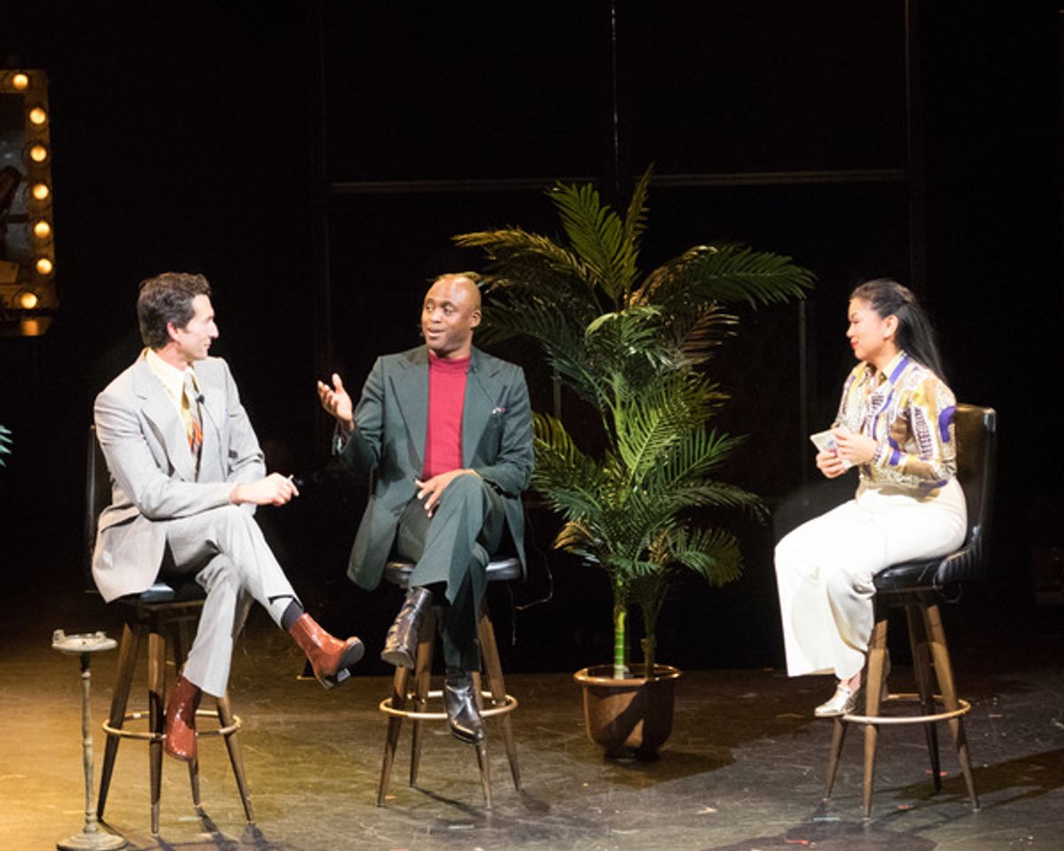 Aaron Lazar, Wayne Brady, and Melody Butiu at 