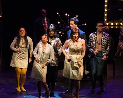 Melody Butiu, Rachael Ferrera, Saycon Sengbloh, Laura Dickinson, Aaron Lazar, and Tra Photo