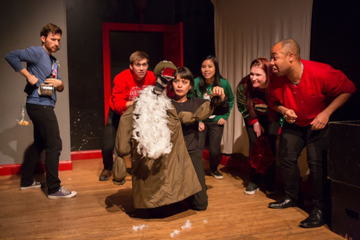 Sonia Mena with puppet | Kyle Schaefer, Evan Maltby, Michelle Vo, Sarah Godwin and Richard Sears at 